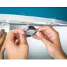 Kit encastrés meuble LED 3x4,5W 12VA 230V/350mA 65mm chrome/métal -...