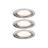 Kit encastrés meuble LED 3x4,5W 6VA 230V/350mA 65mm acier brossé/mé...