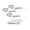 Kit encastrés meuble LED 3x4,5W 6VA 230V/350mA 65mm acier brossé/mé...