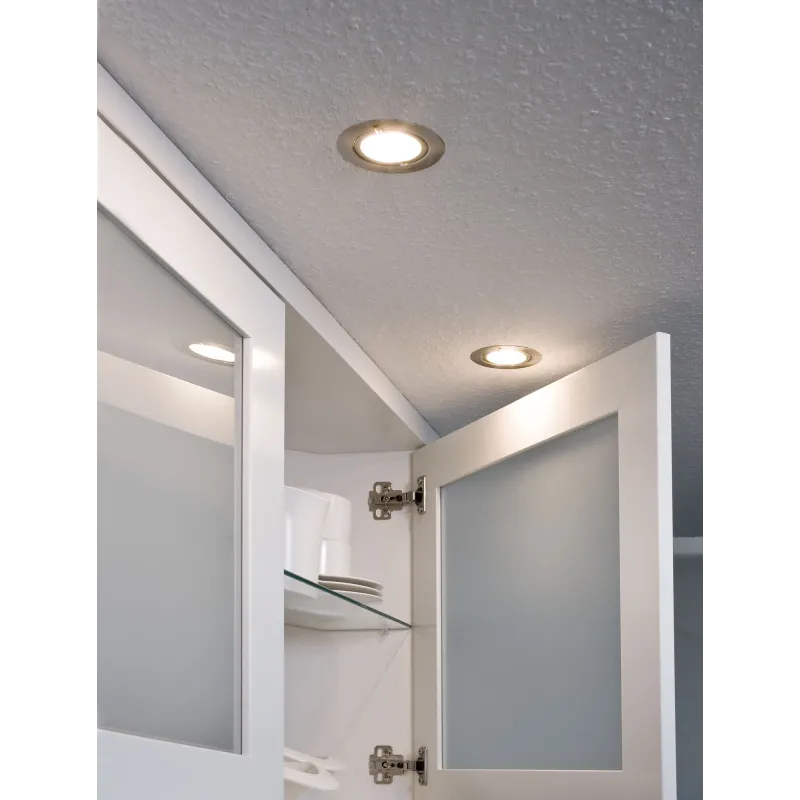 Kit encastrés meuble LED 3x4,5W 6VA 230V/350mA 65mm acier brossé/mé...