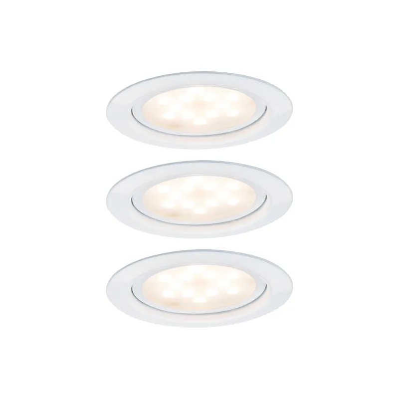 Kit encastrés meuble LED 3x4,5W 6VA 230V/350mA 65mm blanc/métal - P...