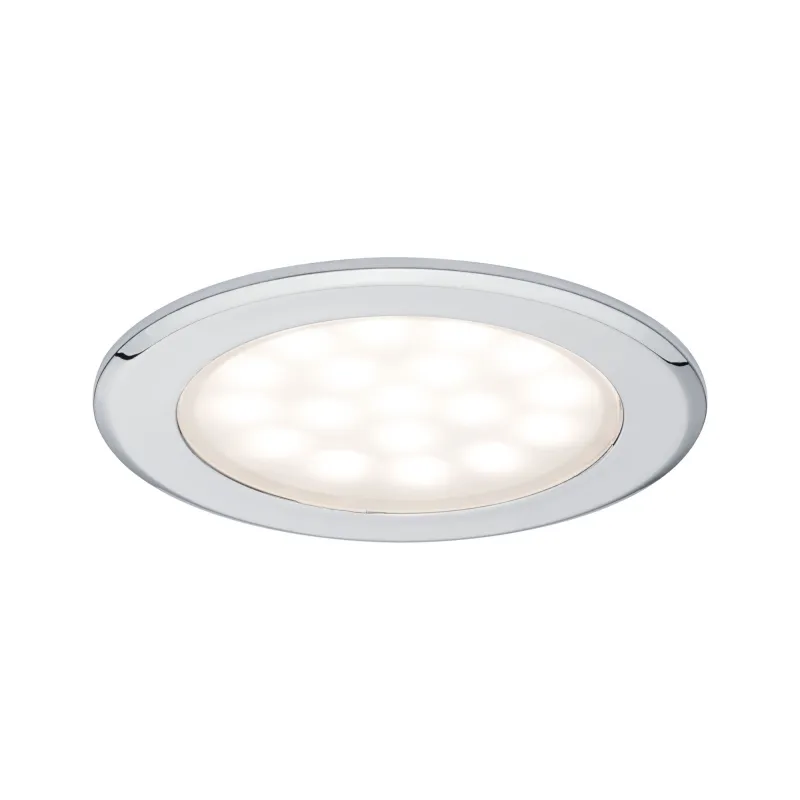 Kit encastrés meubles ronds LED 2x2,5W 6 VA 230/12V 3000 K Chrome/A...