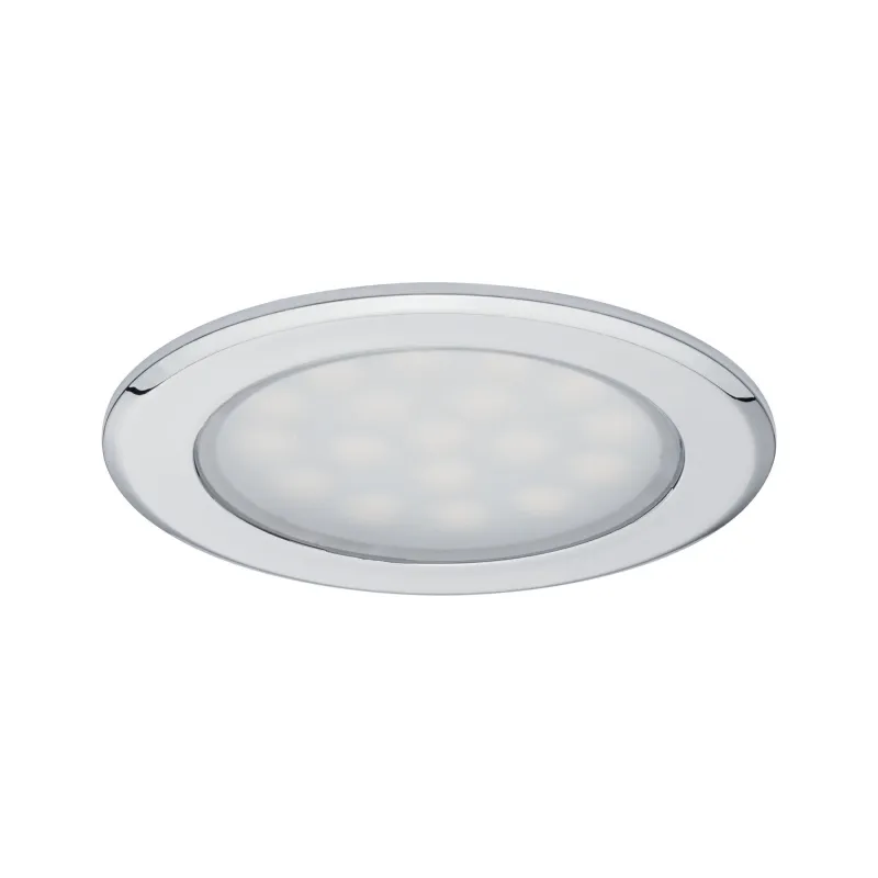 Kit encastrés meubles ronds LED 2x2,5W 6 VA 230/12V 3000 K Chrome/A...