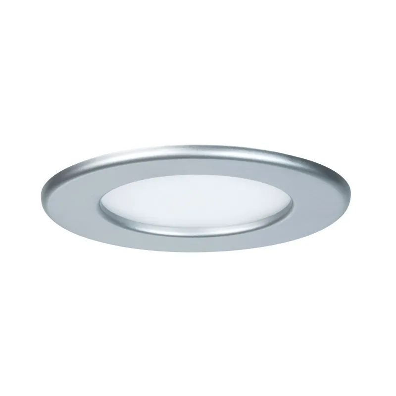 Kit encastrés Quality Panel rond LED 1x6 W 4000K 230V 115mm Chrome ...