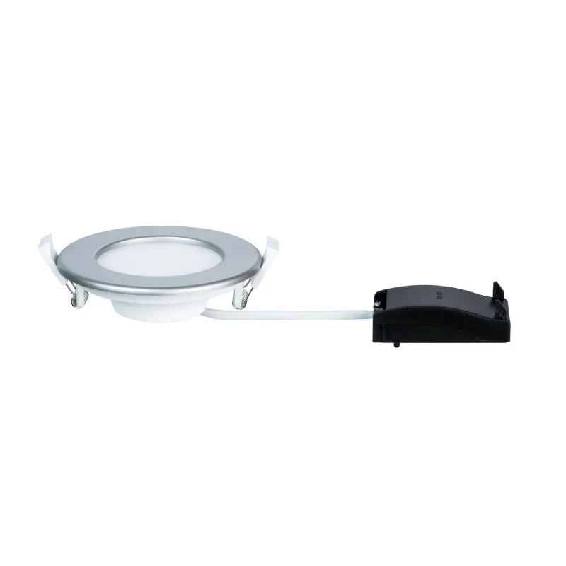 Kit encastrés Quality Panel rond LED 1x6 W 4000K 230V 115mm Chrome ...