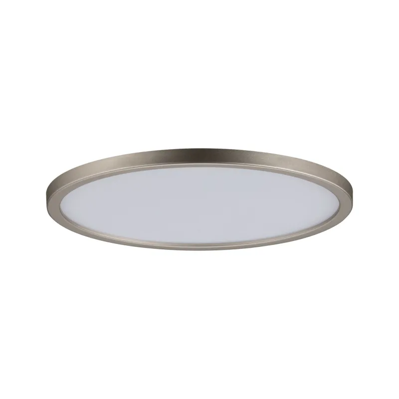 Kit pan enc Areo rond IP23 LED 1x12W 3000K 230V 180mm Nickel mat/pl...