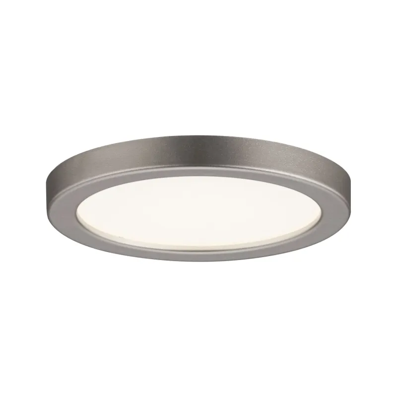 Kit pan enc Areo rond IP23 LED 1x5W 3000K 230V 80mm Nickel mat/plas...