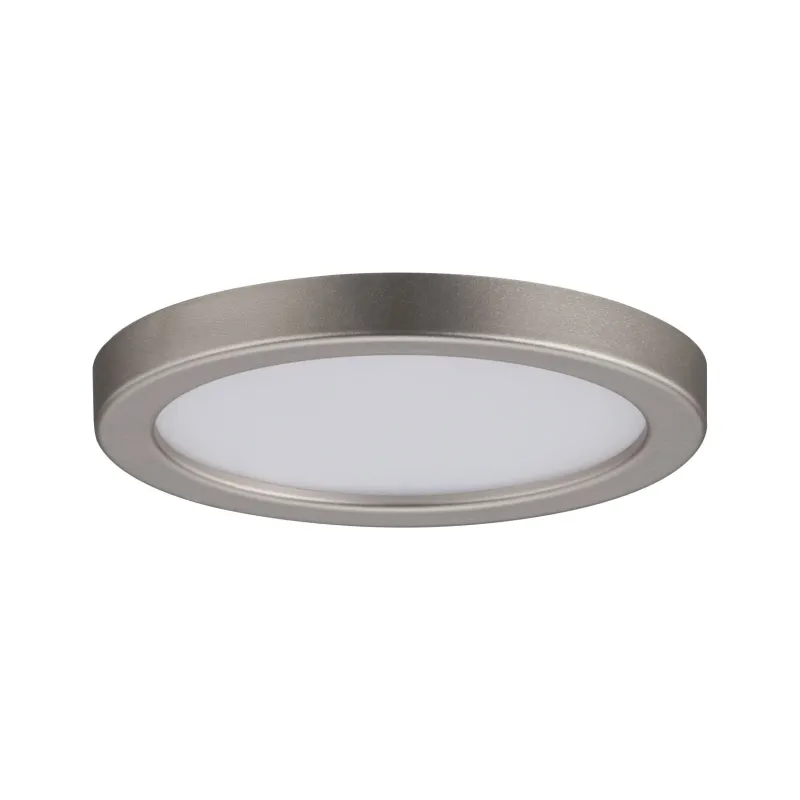 Kit pan enc Areo rond IP23 LED 1x5W 3000K 230V 80mm Nickel mat/plas...