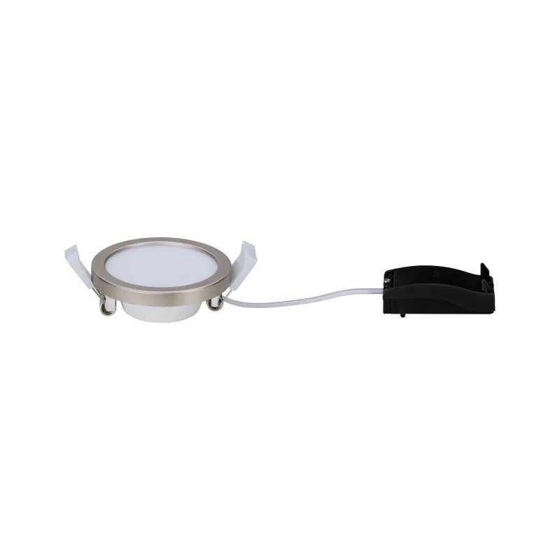 Kit pan enc Areo rond IP23 LED 1x5W 3000K 230V 80mm Nickel mat/plas...