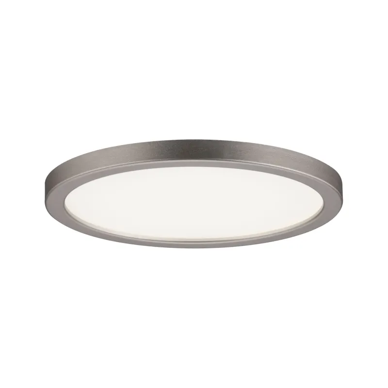 Kit pan enc Areo rond IP23 LED 1x8W 3000K 230V 120mm Nickel mat/pla...