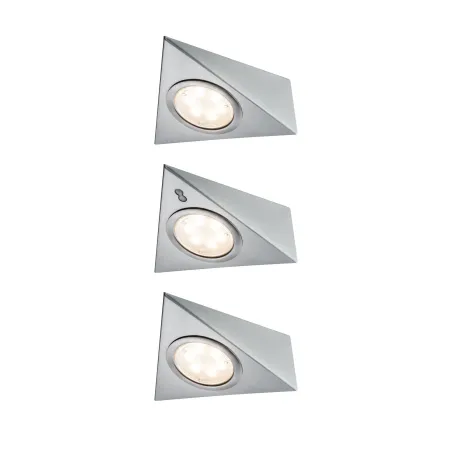 Meuble saillie kit triangle LED PIR 3x2, 8W 12V 230/12V acier bross...