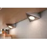 Meuble saillie kit triangle LED PIR 3x2, 8W 12V 230/12V acier bross...