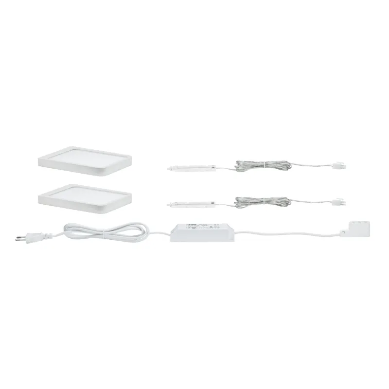 Meuble saillie kit Vane carré LED 2x6,7W 15VA 230V/12V 105x140mm bl...