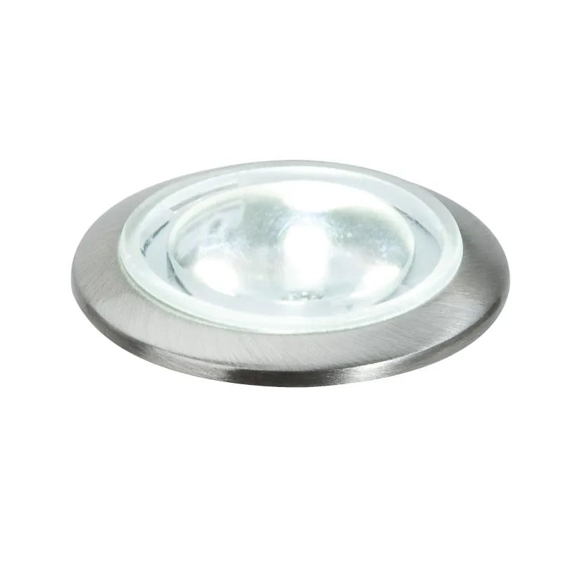 NP Mini encastrés LED rond 5x0,5W 3,6VA 230/12V 35mm acier brossé -...