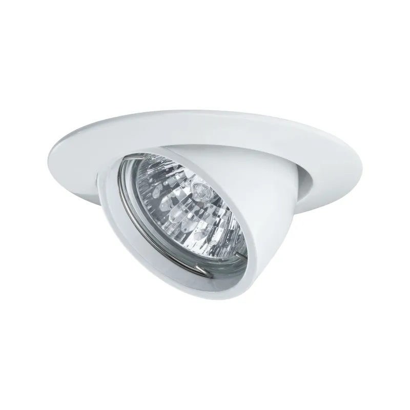 Premium Encastr. basculant max.50W 12V GU5,3 51mm Blanc/Alu Zinc - ...