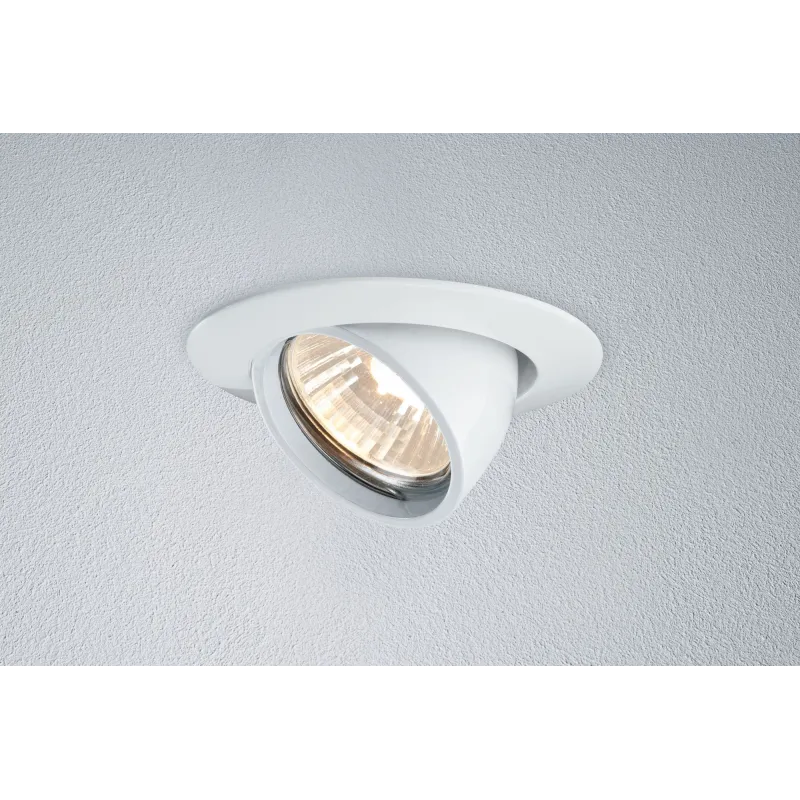 Premium Encastr. basculant max.50W 12V GU5,3 51mm Blanc/Alu Zinc - ...