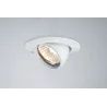 Premium Encastr. basculant max.50W 12V GU5,3 51mm Blanc/Alu Zinc - ...