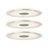 Premium kit enc LED Whirl rond 3x6W 18VA 150mm Alu tourné/satin Alu...