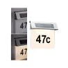Special applique solaire numéro façade IP44 LED 1x0,2W acier/blanc acier/acryl