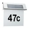 Special applique solaire numéro façade IP44 LED 1x0,2W acier/blanc acier/acryl