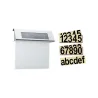 Special applique solaire numéro façade IP44 LED 1x0,2W acier/blanc acier/acryl