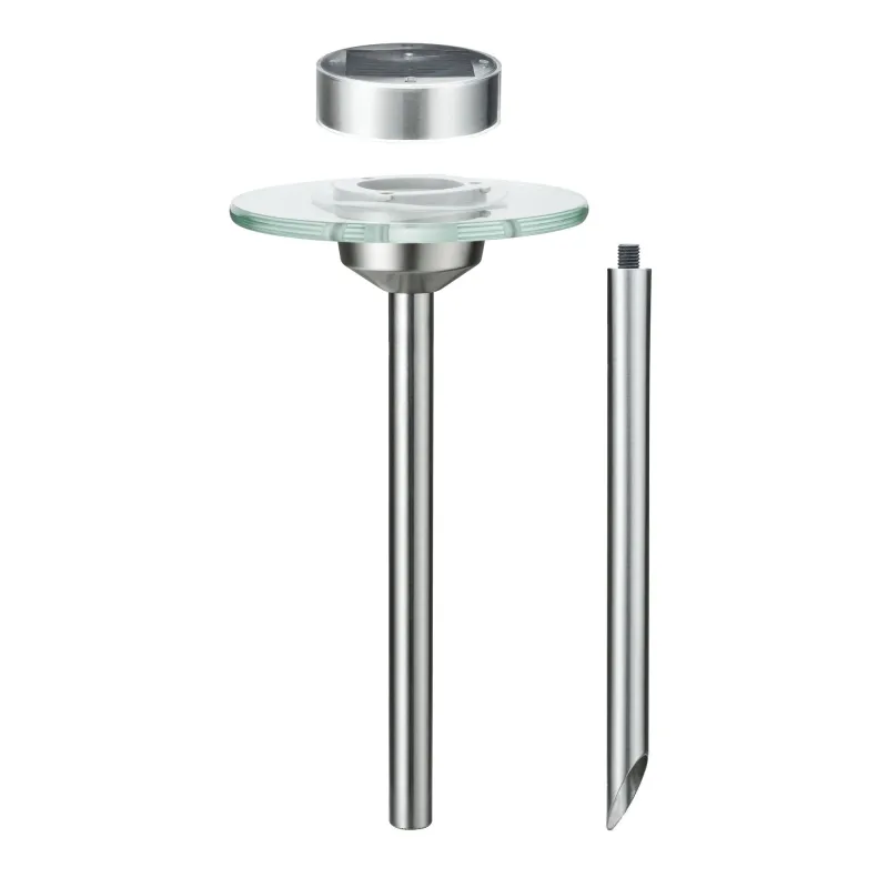 Special borne piquet solaire Ufo IP44 LED 1x0,2W acier/clair acier/verre