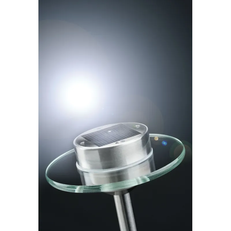 Special borne piquet solaire Ufo IP44 LED 1x0,2W acier/clair acier/verre