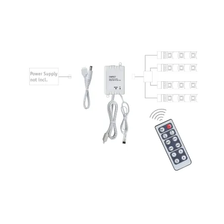 Controleur YourLED Dimm/Switch 12V DC avec télécommande IR plastiqu...