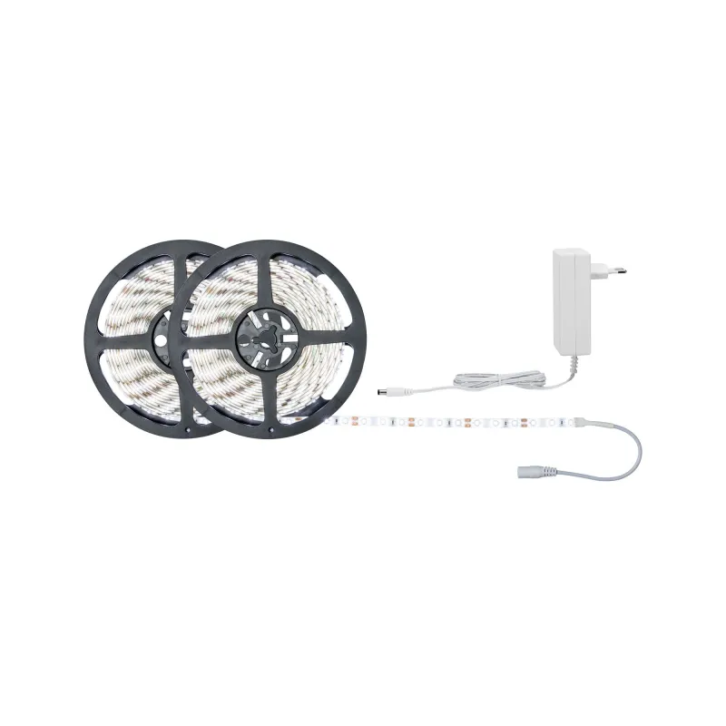 FN Kit ruban SimpLED 10m blc lum jour 22W 230/12V DC blanc métal pl...