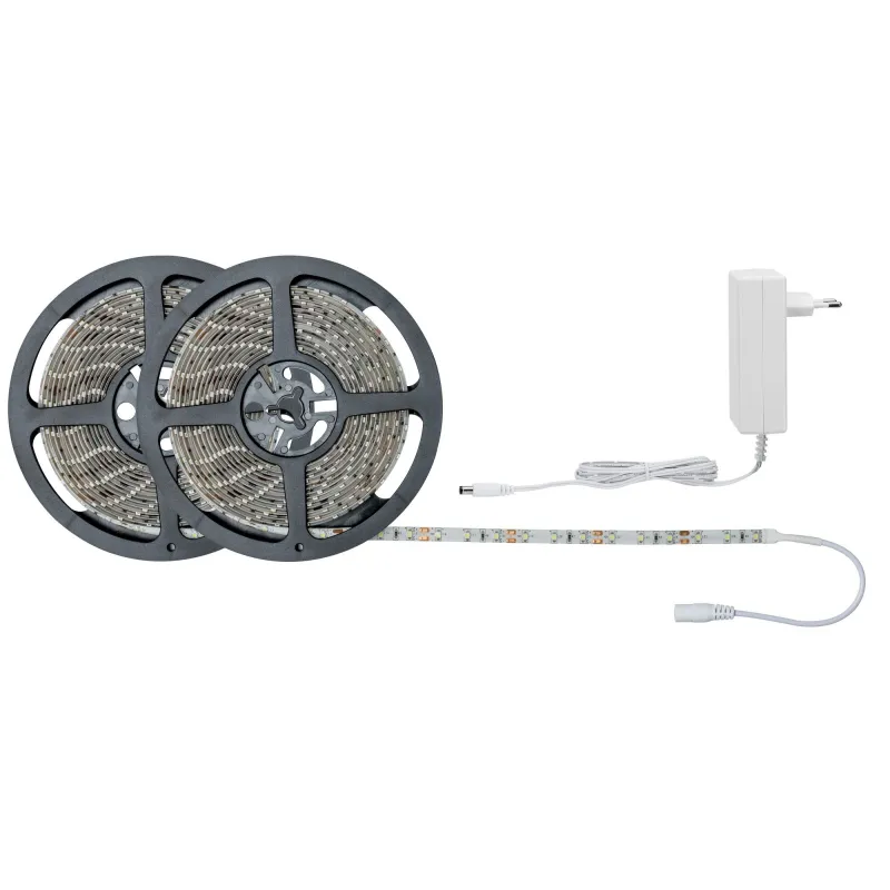 FN Kit ruban SimpLED 10m blc lum jour 22W 230/12V DC blanc métal pl...