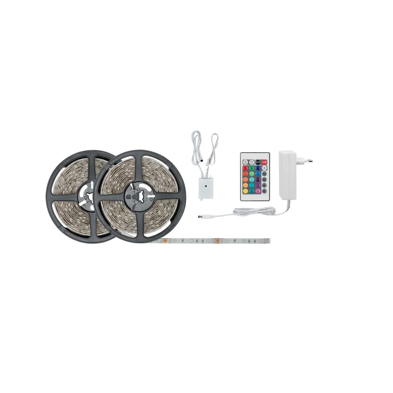 FN Kit ruban SimpLED 10m RGB 28W 230/12V DC Blanc métal plast - Pas...