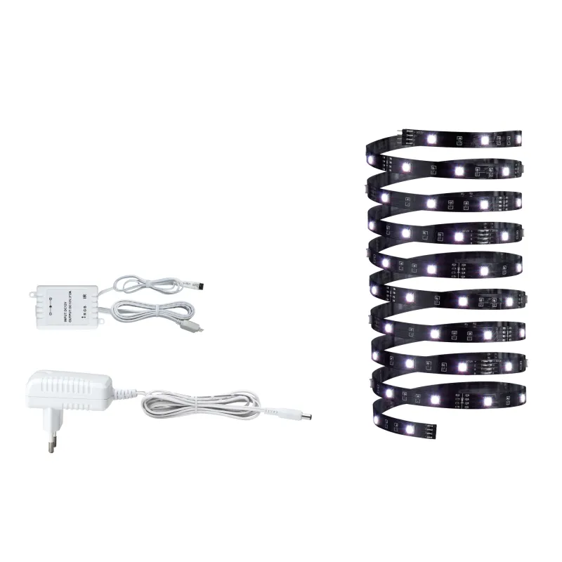 Kit de base YourLED ECO, 3m RGB 14,5W 230/12V 24VA noir PVC