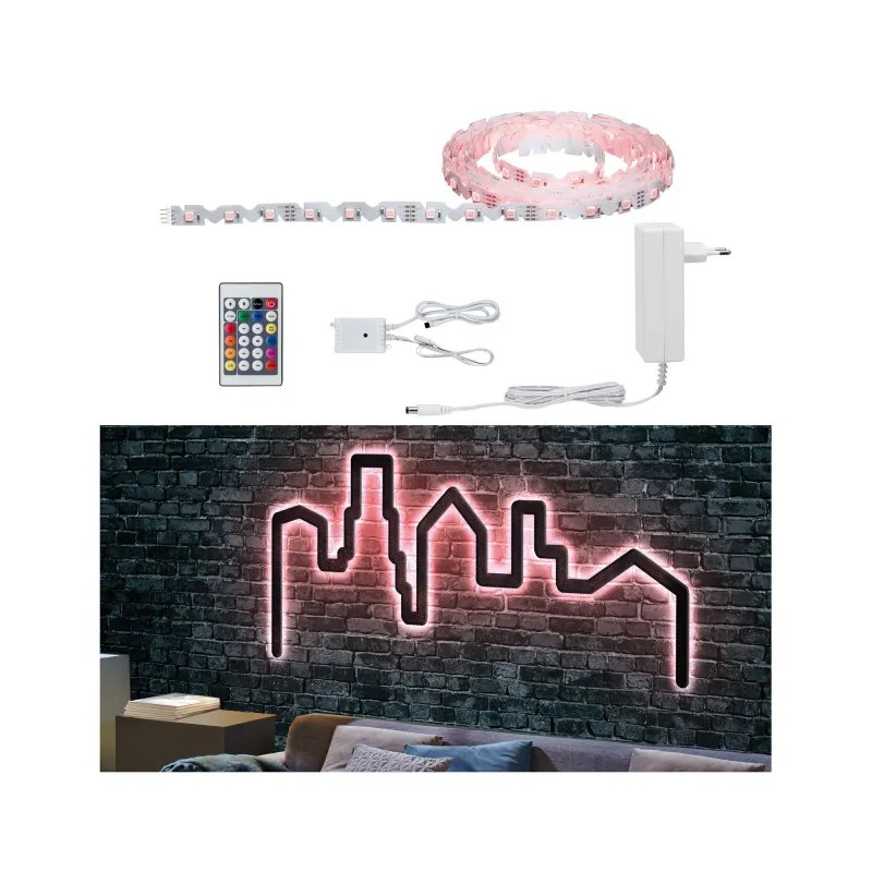 Kit fonction FlexLED 3D 5 m RGB 26W 230V/12V 36VA Blanc