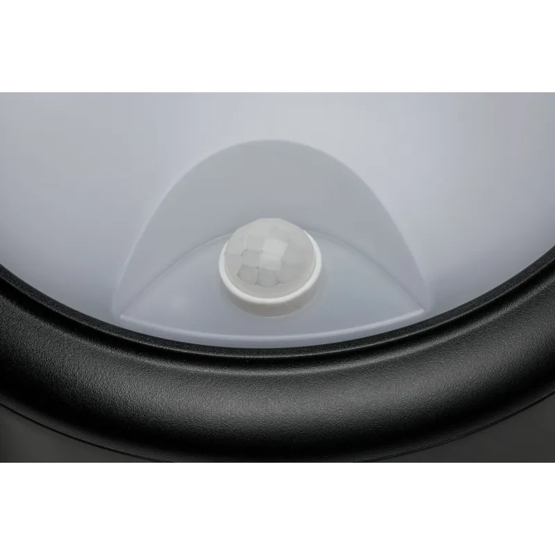 Applique 230V Cone Wall Dét mouvement IP44 15W 3000K plastique gris...