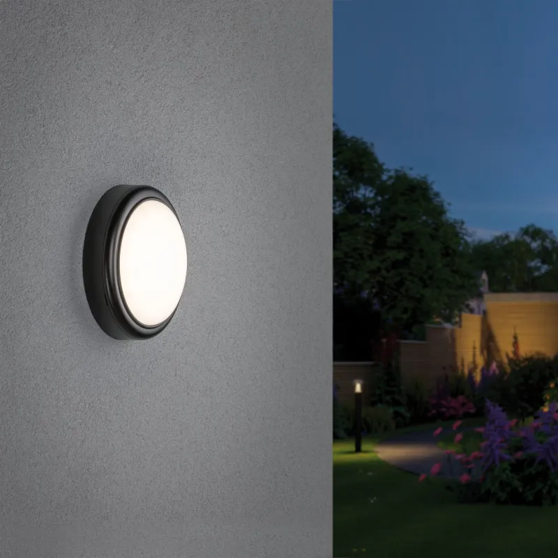 Applique 230V Cone Wall IP44 15W 3000K plastique gris - Pas cher