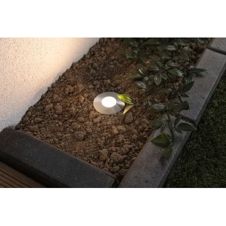 Luminaire encastré dans le sol Plug & Shine Floor Mini IP65 3000K 2,5W 24V argent