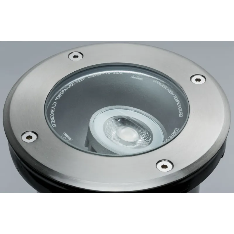 Luminaire encastré dans le sol Plug & Shine IP67 3000K 20° 6W 24V argent orientable