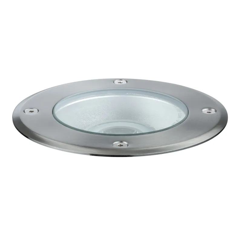Luminaire encastré dans le sol Plug & Shine IP67 3000K 38° 6W 24V argent orientable