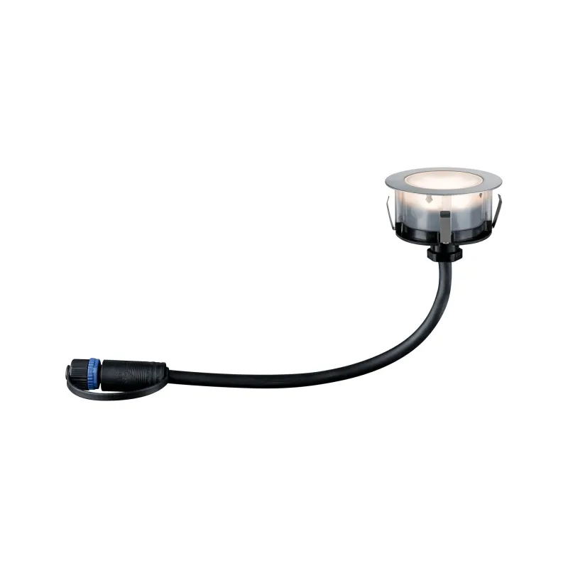 Luminaire encastré dans le sol Plug & Shine Floor Eco IP65 3000K 1W 24V argent