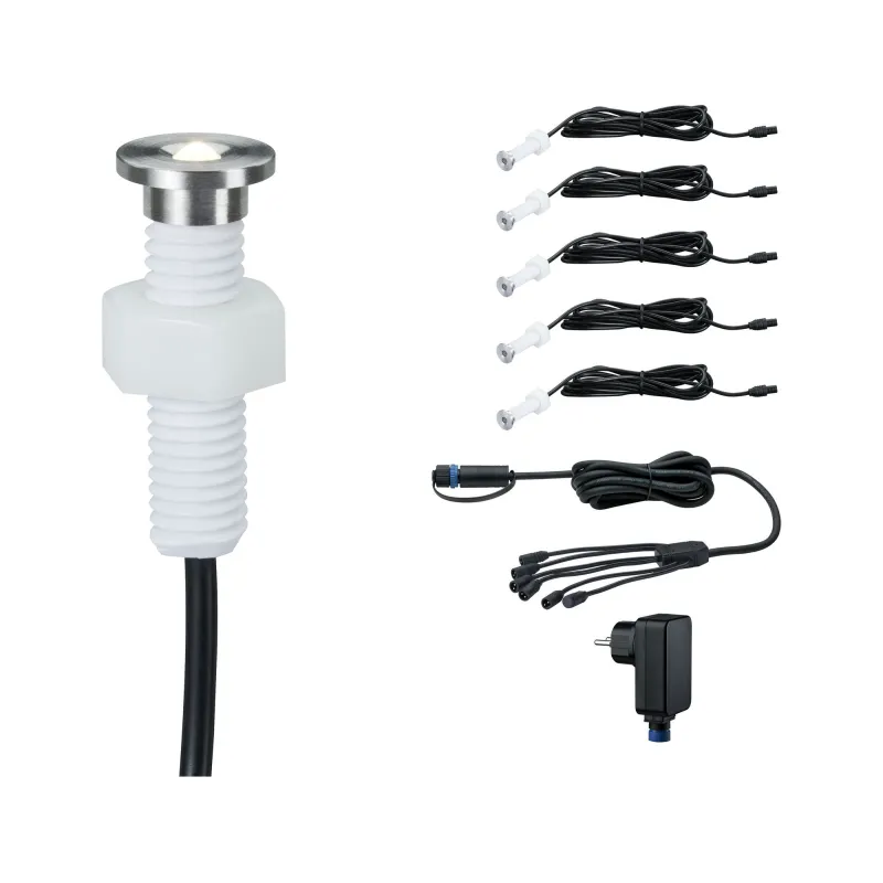 Kit encastr Plug&Shine ext. MicroPenPro 5x0,22W IP67 3000K avec Dri...