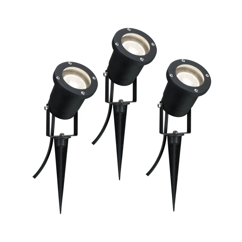 Garden Spot Special Line IP65 GU10 3x3,5W 230V 3000K noir alu - Pas...