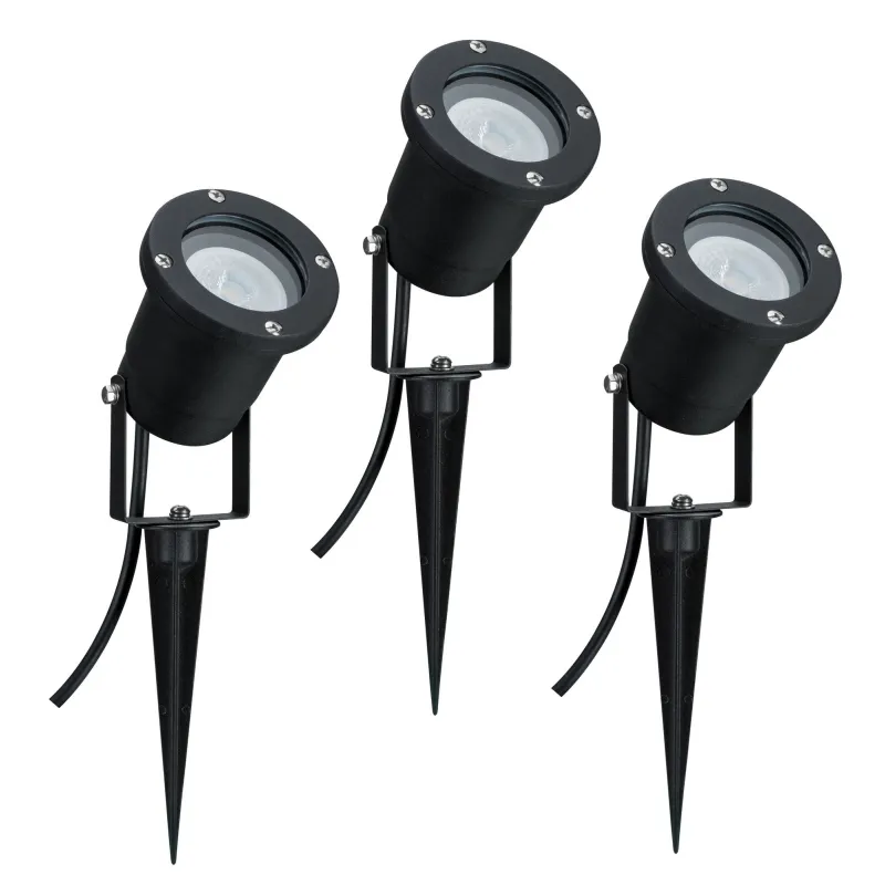 Garden Spot Special Line IP65 GU10 3x3,5W 230V 3000K noir alu - Pas...