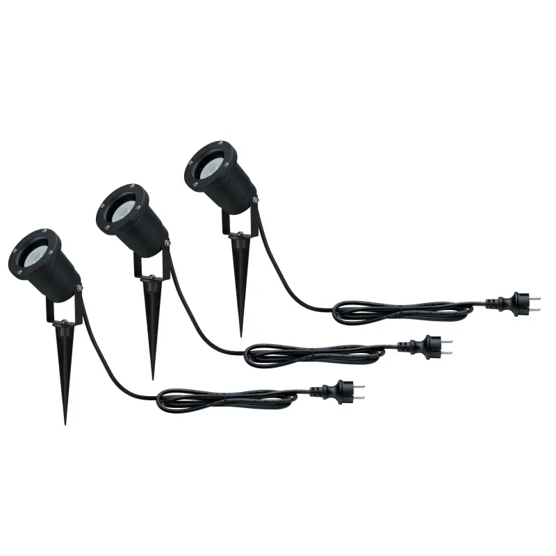 Garden Spot Special Line IP65 GU10 3x3,5W 230V 3000K noir alu - Pas...