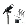 kit 3 Spot piquet exterieur pleug&play plastique 3000K 3x2,5W 24V 40° Anthracite aluminium