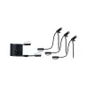 kit 3 Spot piquet exterieur pleug&play plastique 3000K 3x2,5W 24V 40° Anthracite aluminium