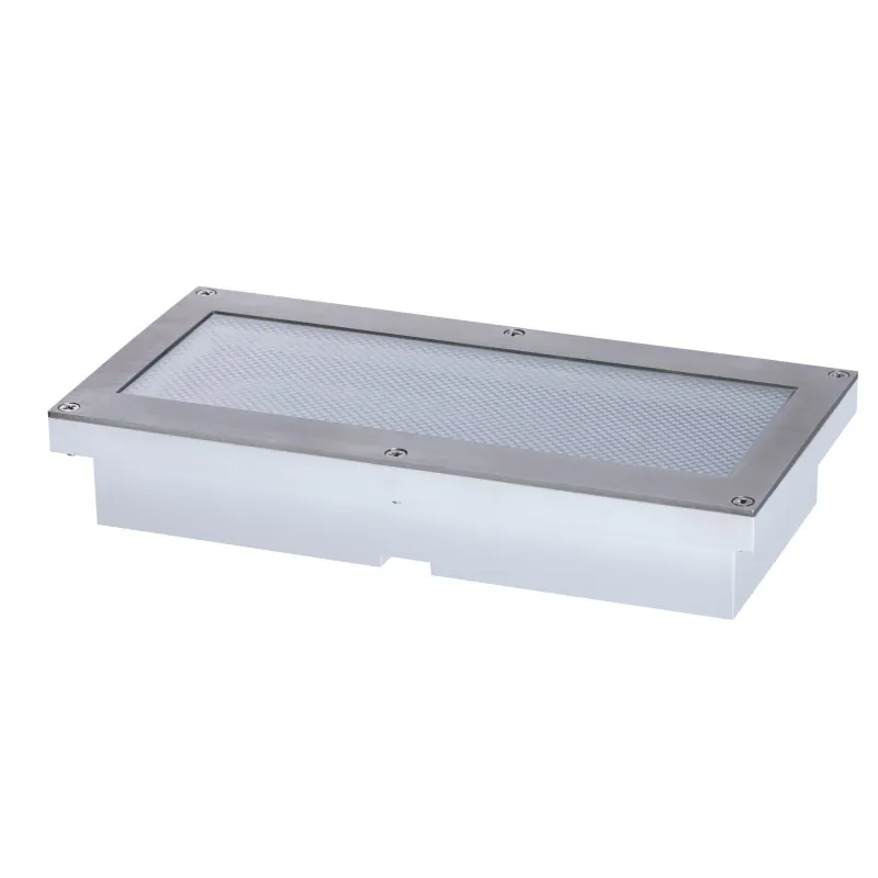 encastré de sol solaire rectangulaire IP67 led 200x100mm detecteur de mouvement