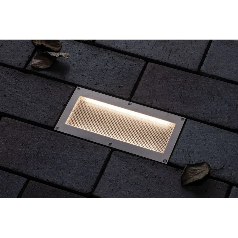 encastré de sol solaire rectangulaire IP67 led 200x100mm detecteur de mouvement