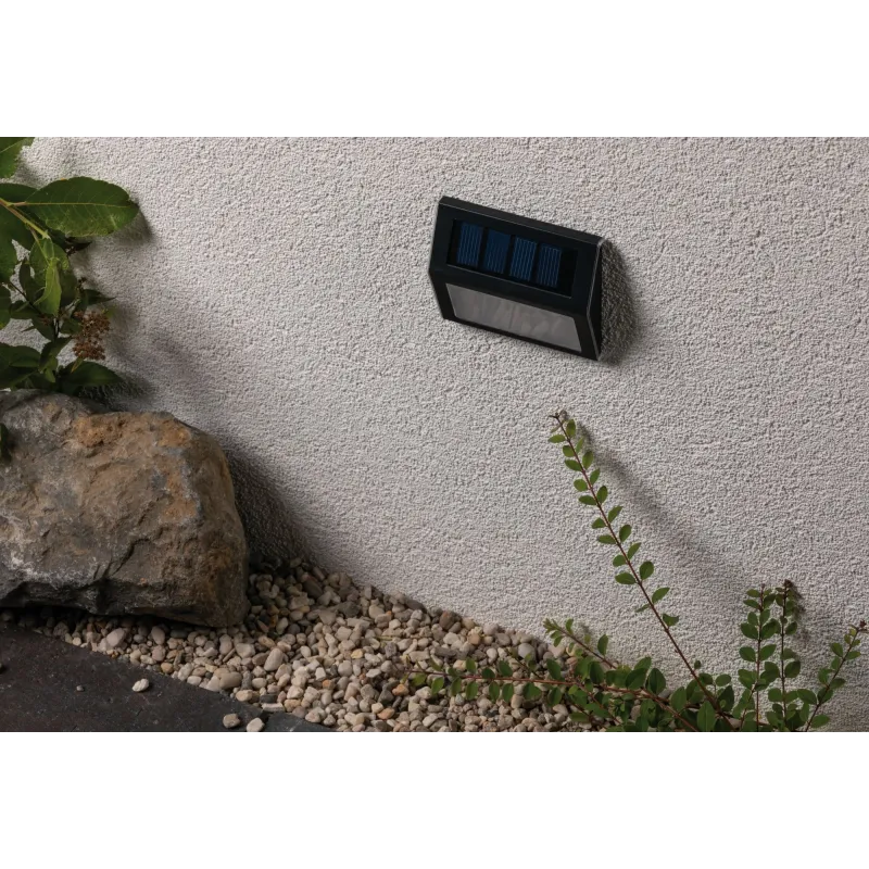 Applique solaire exterieur avec capteur crepusculaire ip44 3000K metal plastique gris