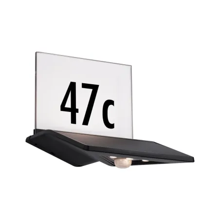 applique solaire detecteur mouvement numéro maison IP44 LED 3000k 
