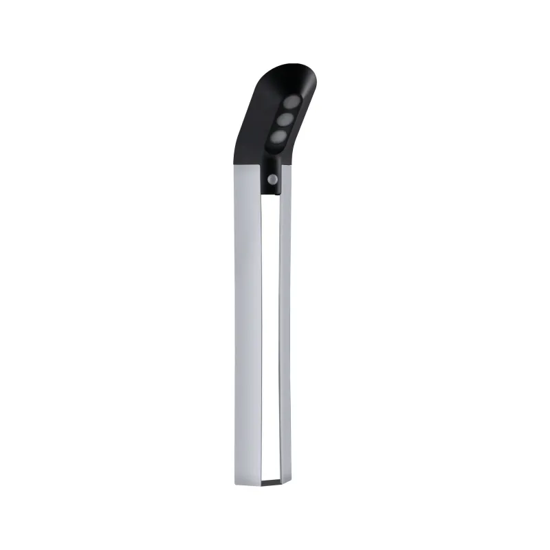 borne balise potelet solaire 80cm detecteur de mouvement 3000k 150lm